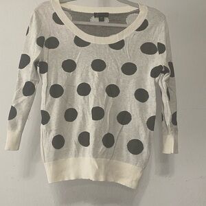 Worthington Polka Dot Women's Sweater - Black and White
